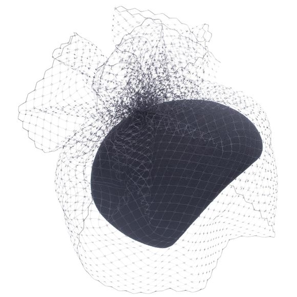 Womens Teardrop Solid Color Wool Felt Veil Netting Fascinator A618 (black)🌸 - Picture 1 of 9